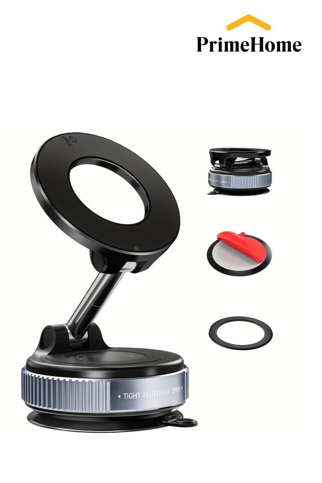 360 Dönebilen Ayarlanabilir Araç Içi Tutucu Kullanılabilen Vakumlu K007 Magsafe Telefon Tutucu