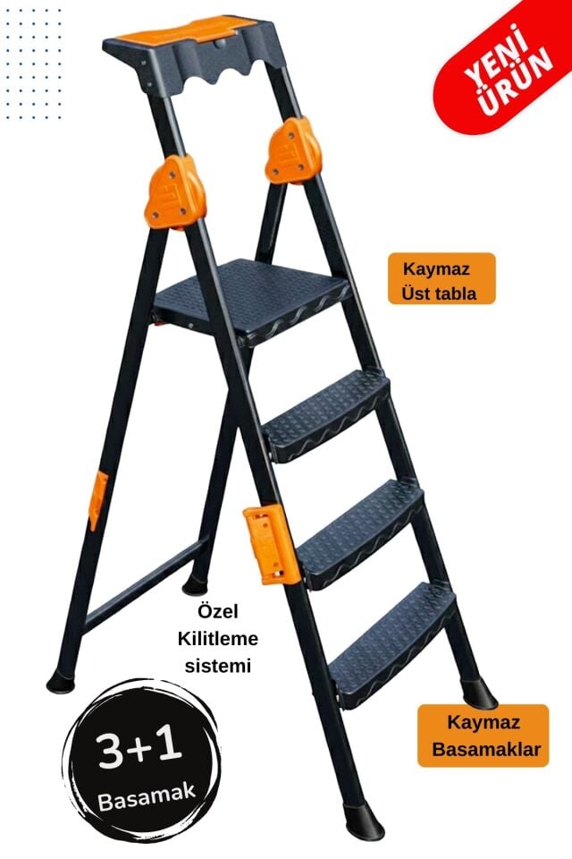 Mensa Plus 3+1 Basamaklı Metal Merdiven, mensa3