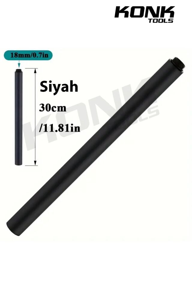 Piyano 30 Cm Uzatma Borusu Banyo Siyah Duş Seti Uzatma Borusu Tepe Duşu Duş Seti