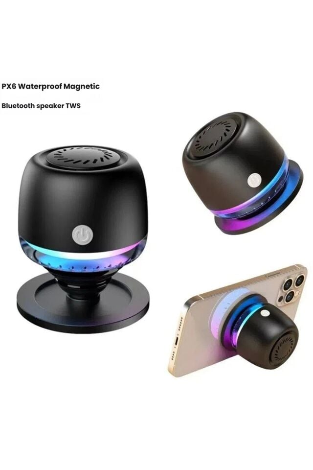 M99 MagSafe Uyumlu RGB Işıklı Bluetooth Hoparlör - Mıknatıslı Mini Ses Bombası